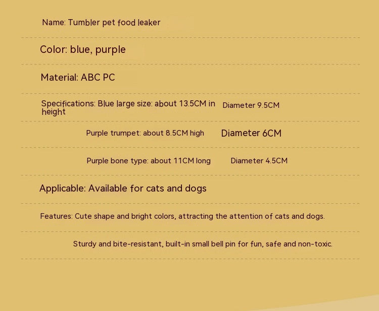 Pet Leakage Food Feeder