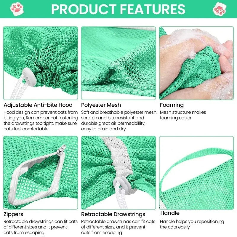 Cat Grooming Shower Bag
